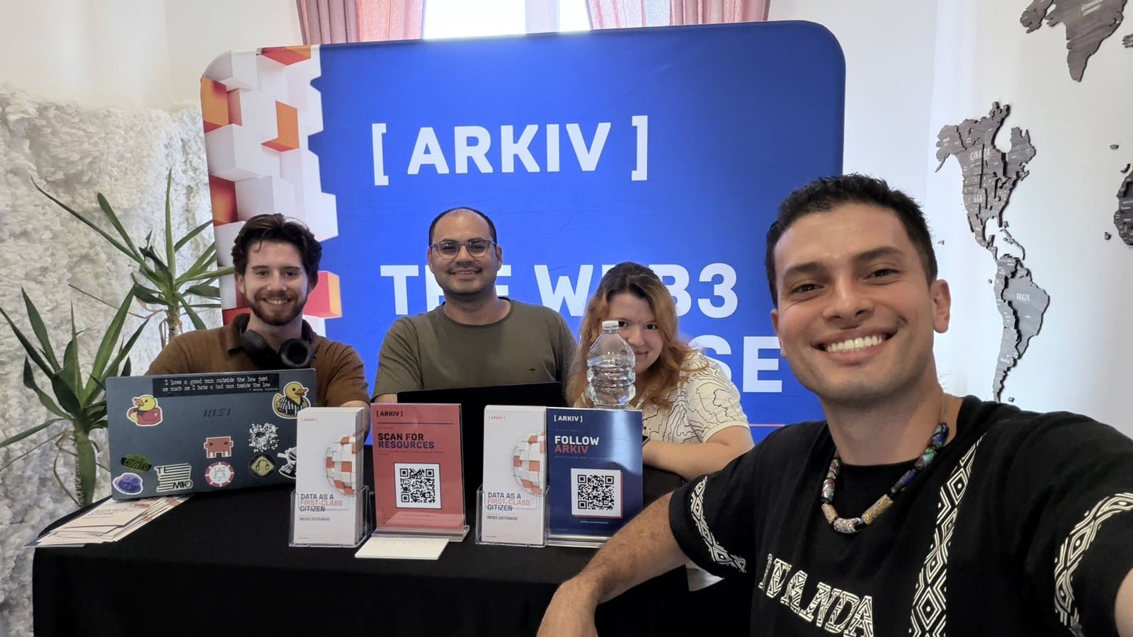 Arkiv team at the ETHRome 2026 booth