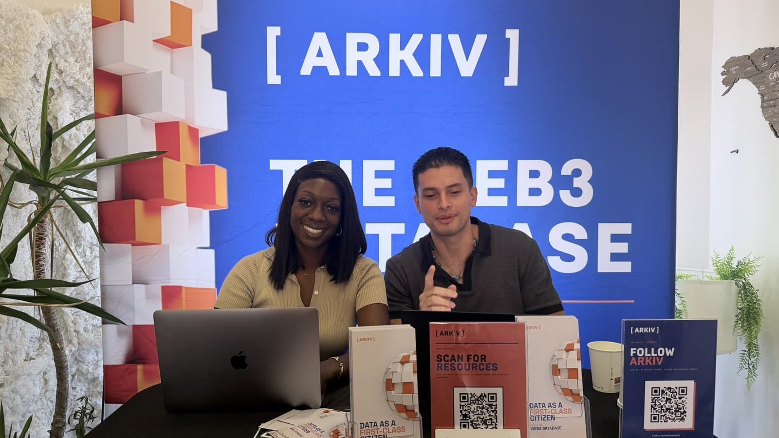 At the Arkiv booth, ETHRome 2026